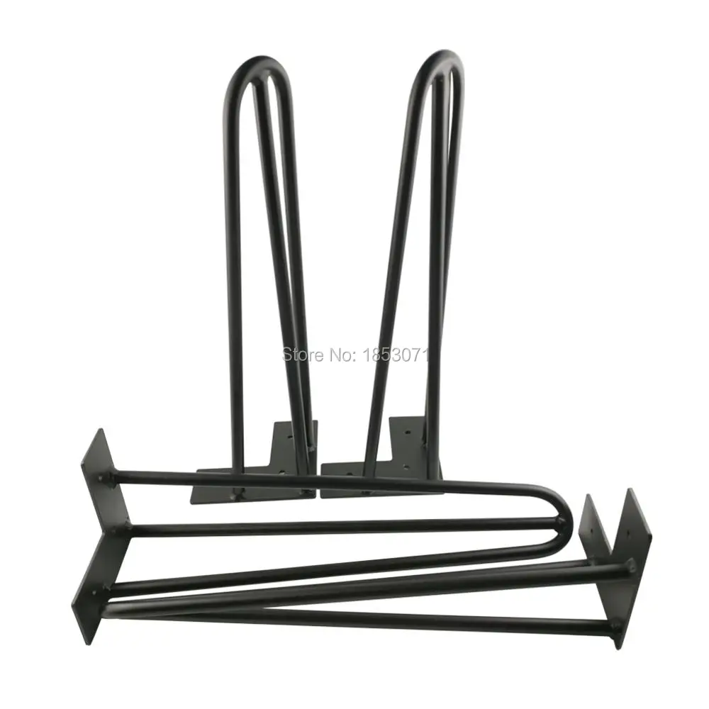 Free shipping -16 hairpin legs - matte black - 3 rods - set of 4 - Coffee Table Legs,couch strong Metal feet,iron table legs free shipping 36cm coffee table hairpins 1 2 solid metal bar hairpin table legs set of 4 4pcs