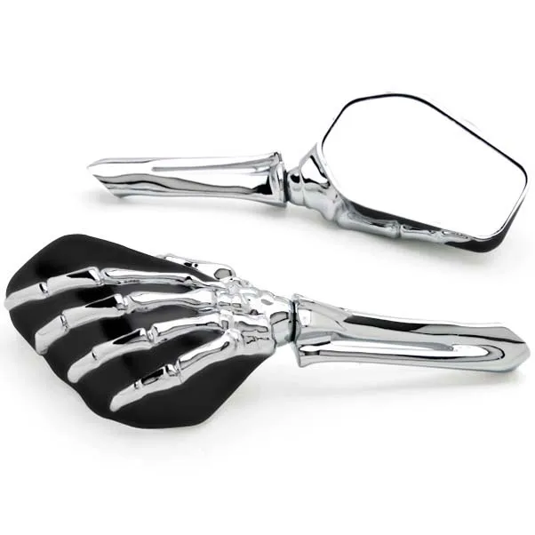 

Black/Chrome Custom Skeleton Mirrors For Yamaha Virago XV 250 500 535 700 750 920 1100