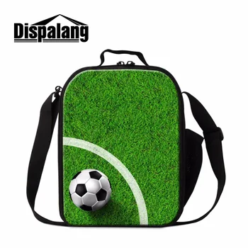

Dispalang Personal Lunch Bag Pattern Soccerly Insulated Cooler Bag for Boys Kids Handbag Lunch Container Small Work Meal Bag Men