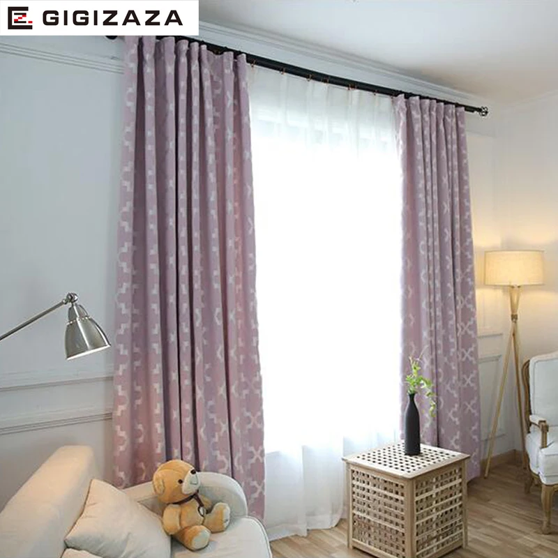 2421 48 De Réductionga Nouveau Rideau En Tissu à Imprimé Géométrique Pour Salon Gris Rose Gigizaza Noir Taille Personnalisée Style Américain Pour