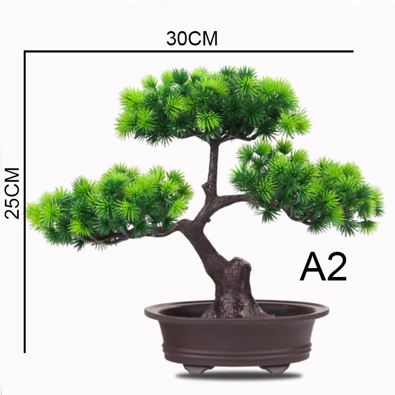 Моделирование сосны приветствие гостей бонсай моделирование дерево искусственное растение компоновка крытый гостиная Настольный Декор - Цвет: A2