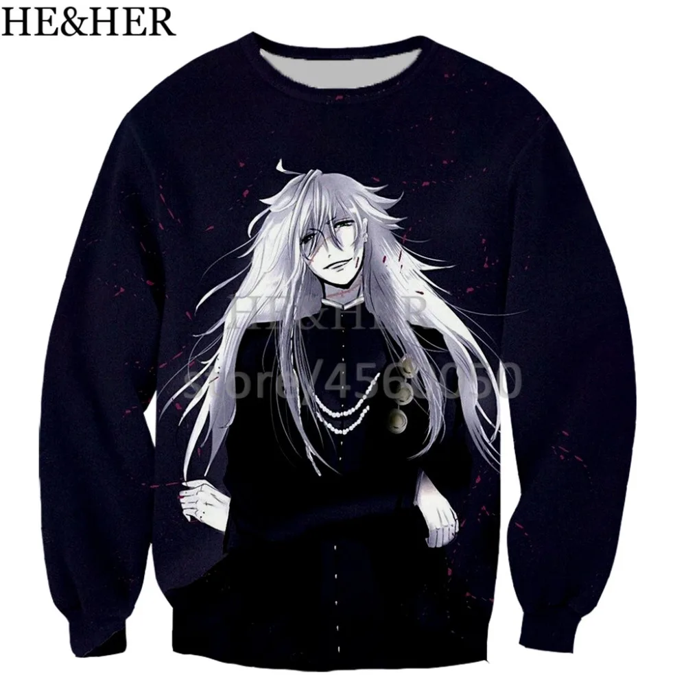 

Anime Black Butler Kuroshitsuji men pullover sweatshirts plain sweatshirt 3D printed cool sweatshirts streetstyle sweatshirts