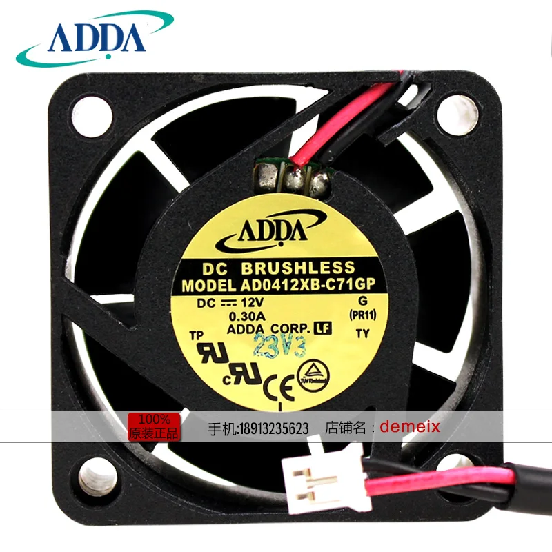 

Новый ADDA 4020 12V 0.30A AD0412XB-C71GP 4 см вентилятор охлаждения