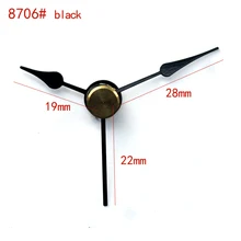 S Shaft короткие стрелки часов 8706# черные(просто стрелки) металлические алюминиевые DIY руки кварцевые часы, аксессуары высокого качества набор часов DIY