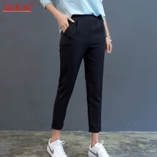 New Plus Size Women High Waist Pants Loose Stretch Harem Pants Female Casual Long Trousers Classic Pleated Pocket Office Pants New Plus Size Women High Waist Pants Loose Stretch Harem Pants Female Casual Long Trousers Classic Pleated Pocket Office Pants