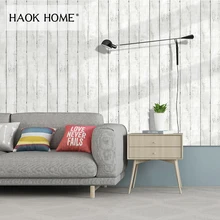 HaokHome искусственная кожура и палка деревянная панель обои самоклеющиеся для стены 3d Off Белый/Черный стикер контактная бумага домашний декор