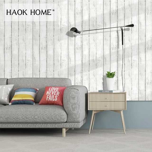 Haokhome Faux L And Stick Wood Panel Wallpaper Self Adhesive For Haokhome Faux L And Stick Wood Panel Wallpaper Self Adhesive For Wall Off White