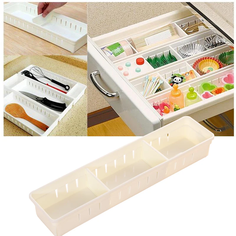 

Adjustable Drawer Organizer Tableware Storage Box Home Kitchen Storage Board Divider Makeup Office Supplies Creative Design