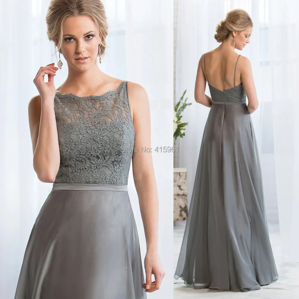 Images of Dark Grey Long Dress - Reikian