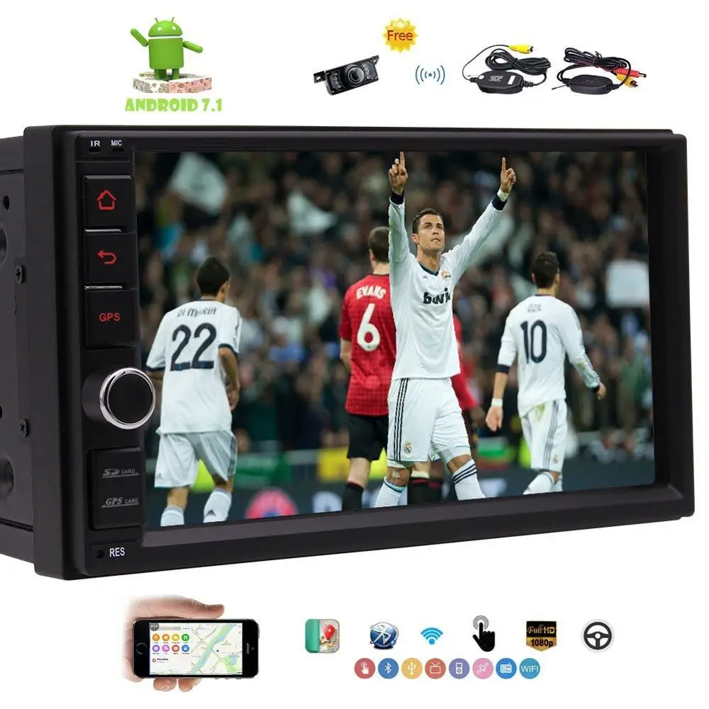 Android Car Stereo Bluetooth 2 Din 7 Car Radio GPS Sat Nav Support Phone Link OBD2