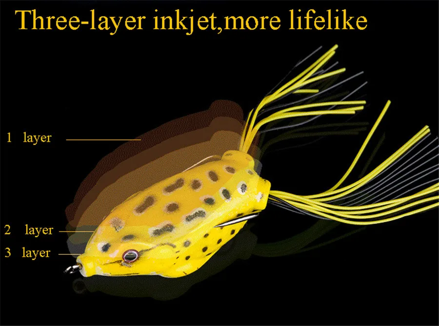 Silicone Frog Fishing Lure Ray Frog Artificial Soft Bait For Snakehead lures (5)