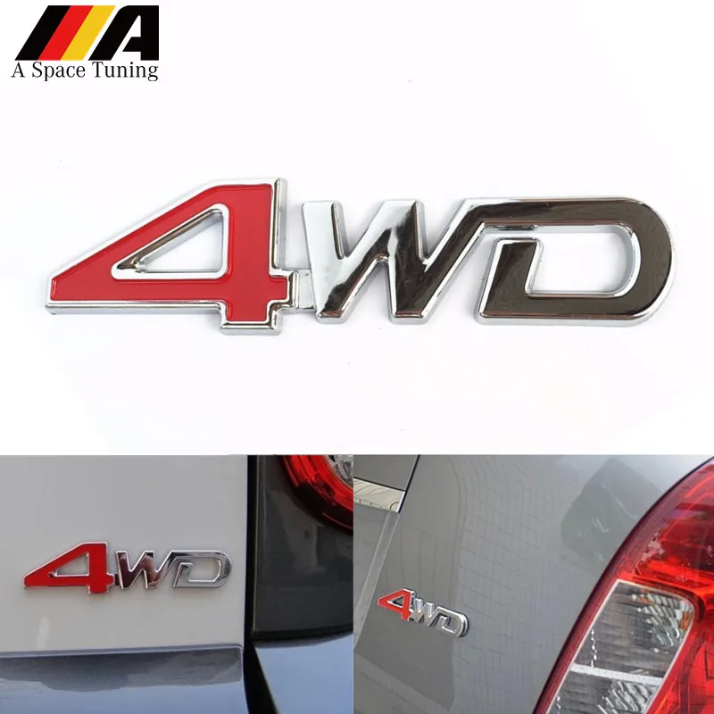 

3D Chrome Metal 4WD Car Sticker Styling Emblem 4x4 AWD Badge Decal For Suzuki Swift SX4 Honda CRV SUV Accord Civic Grand Vitara
