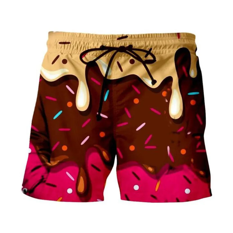 Милые повседневные шорты с пончиком забавные классные летние классические пляжные шорты с арбузом шорты для фитнеса шорты с дышащей сеткой