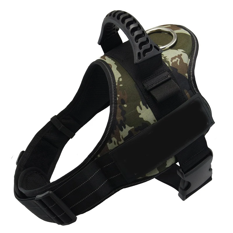 

Pet Dog Harness Reflective Rope Nylon Handle Adjustable Anti-collision Soft Vest Harness for small medium Large dogs Camouflage