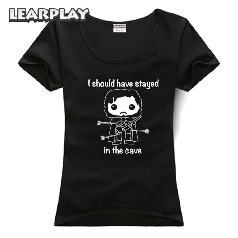 

Game Of Thrones T-shirt Jon Snow I Should Have Stayed In The Cave Cos Sleeveless Shirt