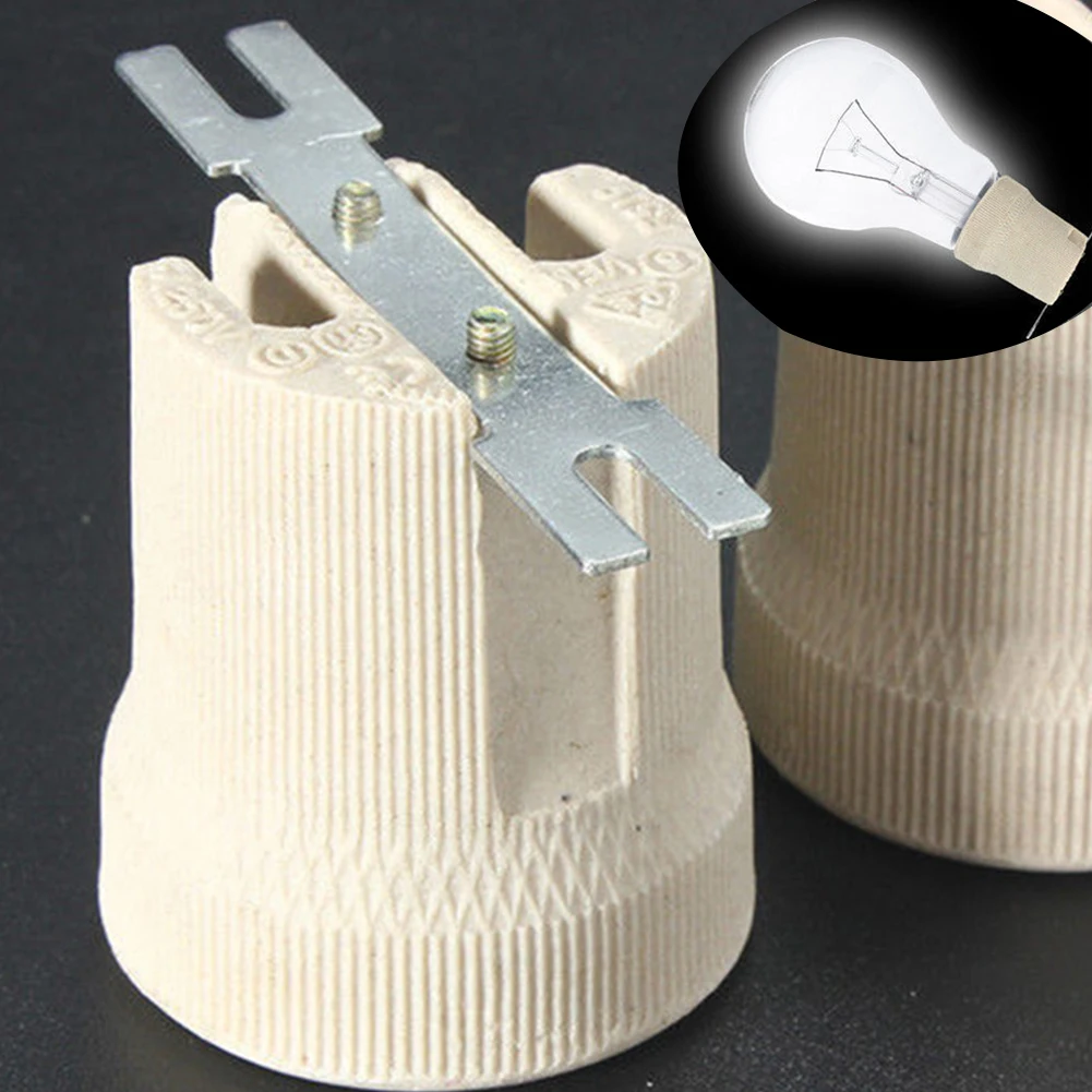 

New Lamp Base E27 Vintage Ceramic Edison Lamp Fittings Socket Lamp Base Holder Accessory Fixing Bracket Large Screw Cap