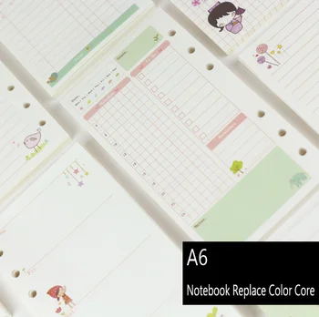 

1Pcs/set Creative A6 Colorful Ring Binder Paper Day And Weeks Month Diary Refills Spiral Notebook Replace Color Core Loose Leaf