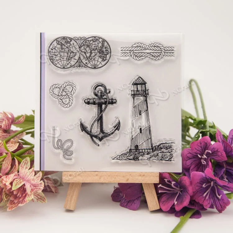 

Anchor lighthouse Transparent Clear Silicone Stamp/Seal for DIY scrapbooking/photo album Decorative clear stamp A501