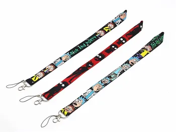 

500PCS Rick and Morty Lanyard id badge holder keychain straps for mobile phone Free Shipping