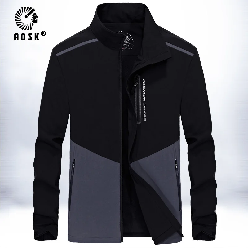 

New Spring Autumn Bomber Hooded Jacket Men Casual Slim Patchwork Windbreaker Jacket Male Outwear Zipper Thin Coat Brand Clothing