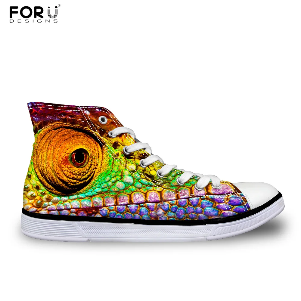 

FORUDESIGNS 2018 Fashion Autumn Winter Women Lace-up Sneaker Cute 3D Fish Printed Casual Vulcanize Shoes for Ladies Canvas Flats