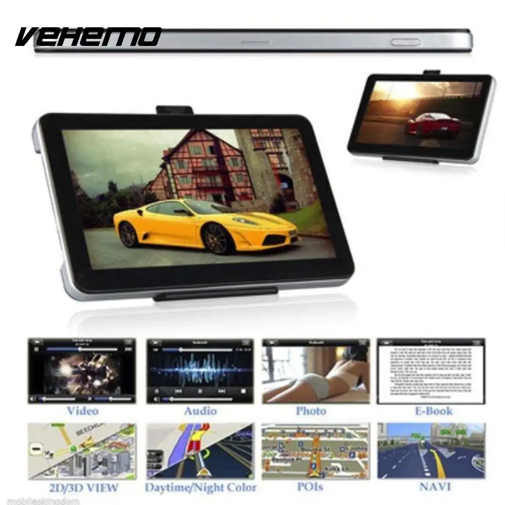 

Vehemo 800MHZ Truck Navigator Automobile Car GPS Navigation Premium Music Player Vehicles Universal with Adapter