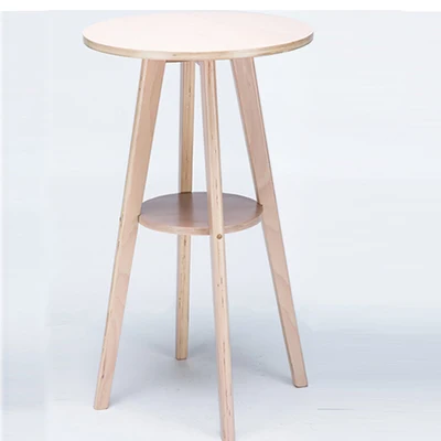 European simple bar table solid wood small bar table tea table coffee table small household round bar table