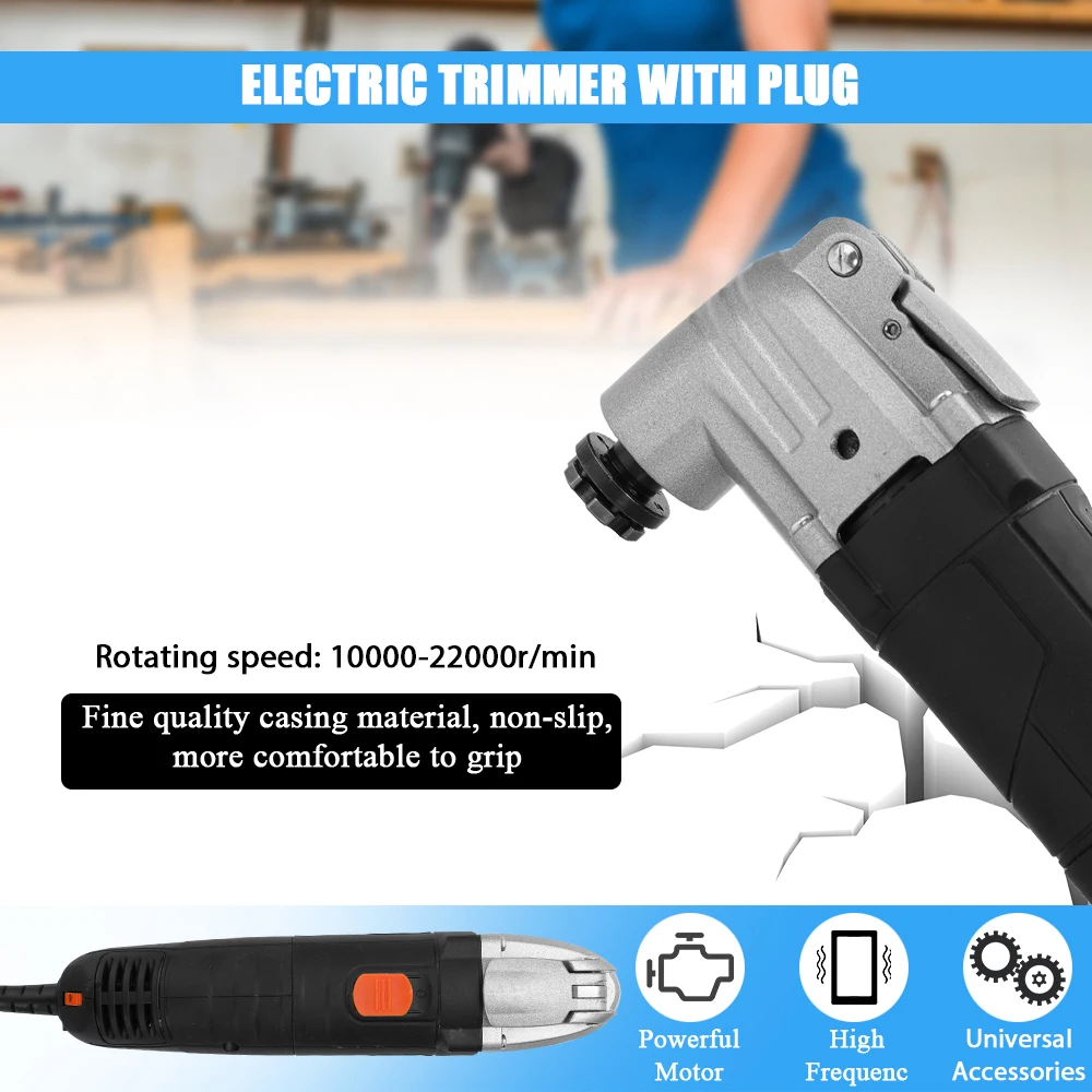 

Meterk 400W 220-240V Multifunctional Trimming Machine Six Gears Adjustable Speed Universal Woodworking DIY Electric Trimmer