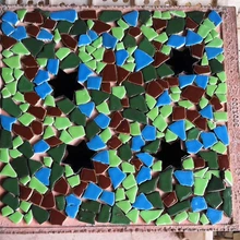 Нерегулярные Синий Зеленый Керамика мозаика для DIY Кухня душ для ванной гостиной Cerative плитки для пола