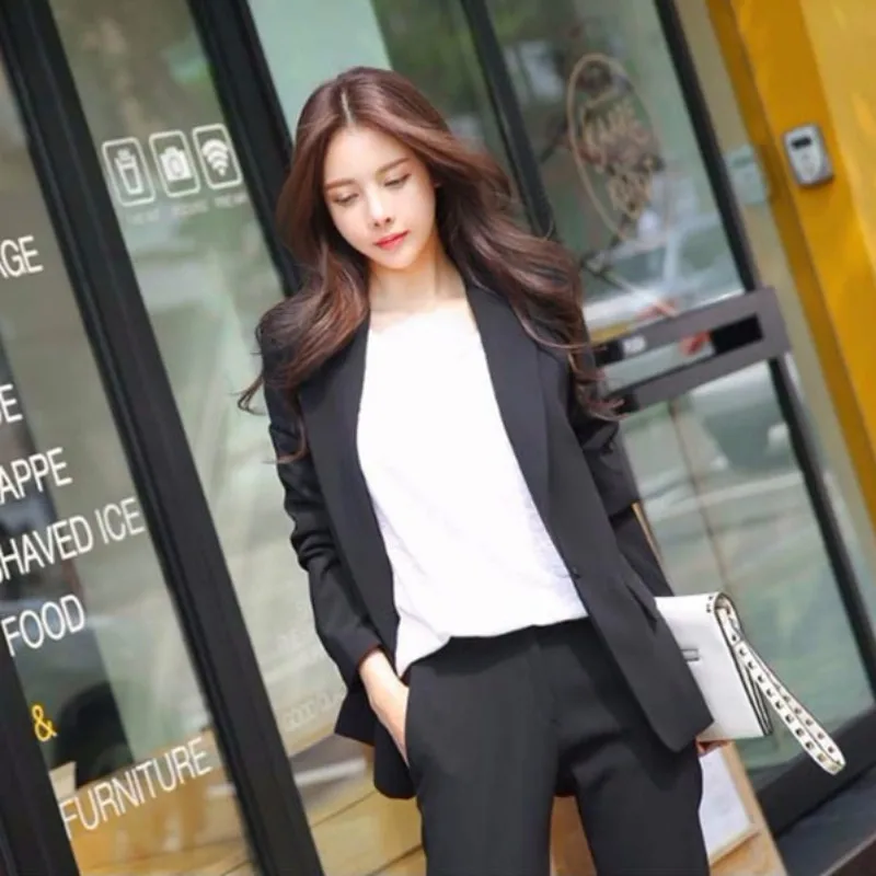 2017 spring and summer suit women fashion OL leisure Slim suit suit suit jacket nine pants suit 2017 spring and summer suit women fashion OL leisure Slim suit suit suit jacket nine pants suit