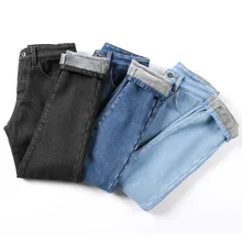 Вельветовые утепленные джинсы от Harlan, женские зимние теплые одноцветные женские брюки, новые свободные брюки размера плюс, повседневные брюки MZ3239