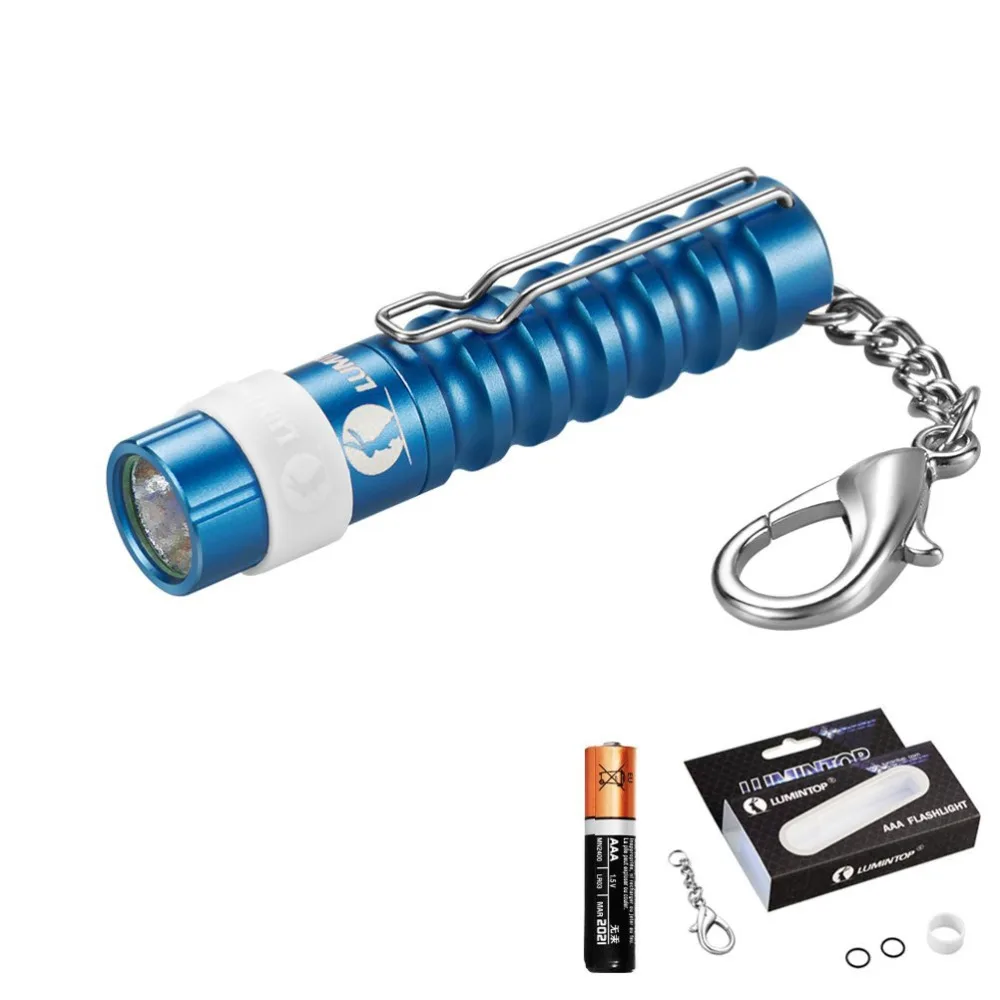 LUMINTOP Keychain Flashlight Mini Worm+1x AAA Battery 110 Lumens with
