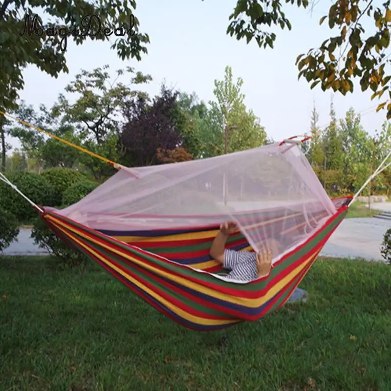 MagiDeal Mosquito Net Outdoor Camping Sleeping Swing Hammock Hanging Bed Outdoor Camping Sleeping Swing Hammock