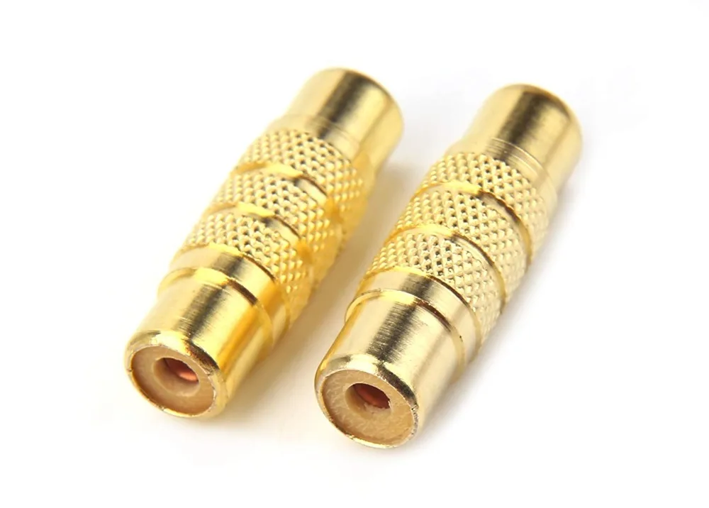 Professional Metal RCA Female to Coupler Adapter Gold Plated A/V Joiner Gender Changer Video Audio Converter | Компьютеры и офис