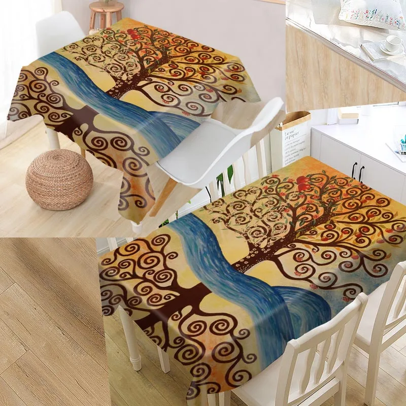  Shunqian Custom gustav klimt Tablecloth Square /Rectangular Tablecloth For Wedding Table Cloth Cove