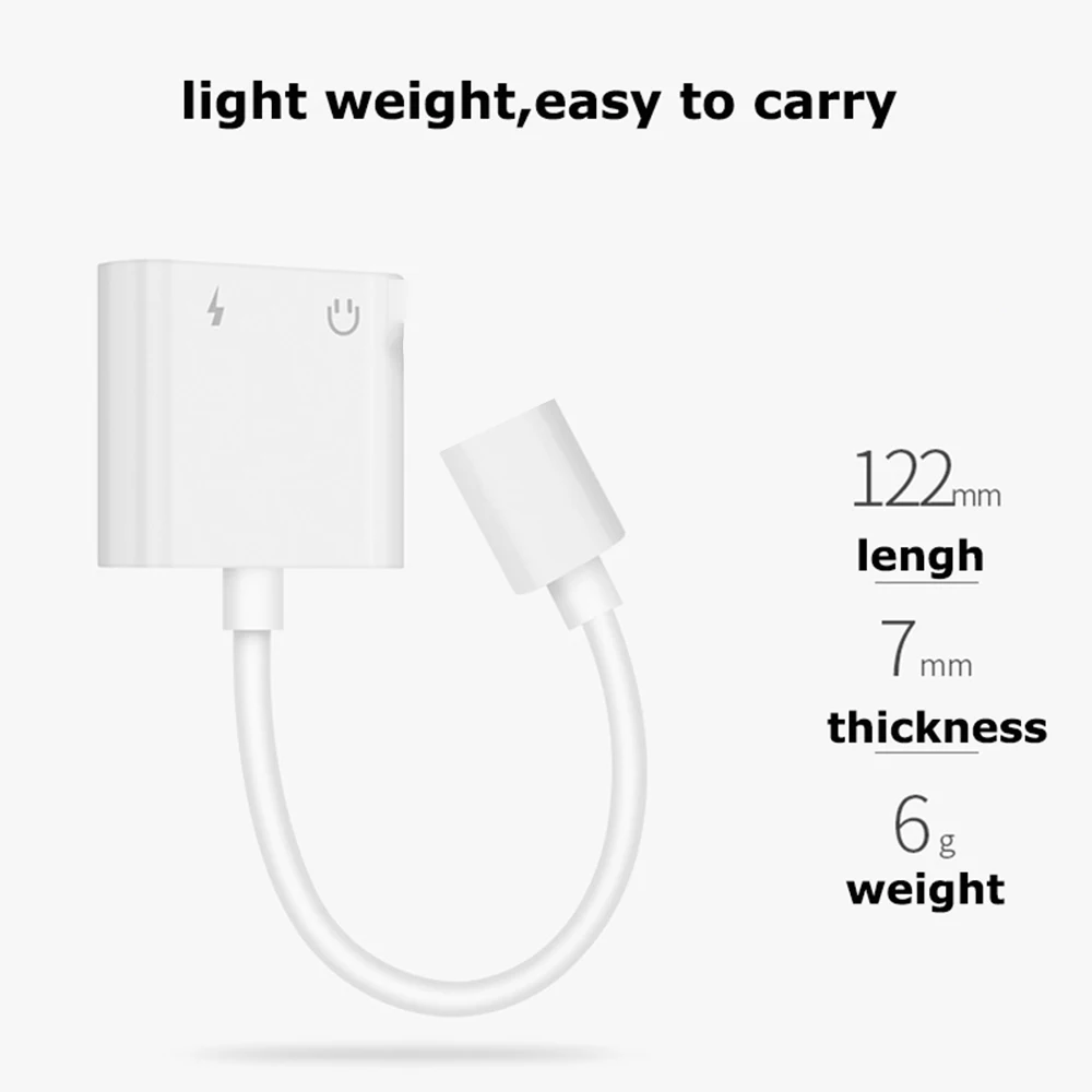 Charging Audio Charger Adapter Cable For iPhone 7 8 Plus Headphones Adapter Splitter For iphone X XR XS MAX Charge Adapter