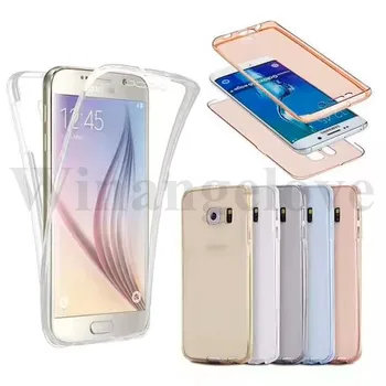 

2000Pcs Ultra Thin 2 in 1 Soft Clear TPU Cover 360 degree full coverage Case For samsung Galaxy S9 S8 S7 S6 EDGE Plus NOTE 8