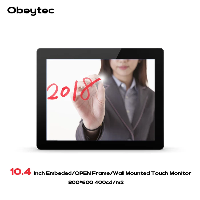 

Obeytec 10.4" Industrial LCD Open Frame Projected Capacitive touch monitors, PCAP Touchscreen, 10 touch points