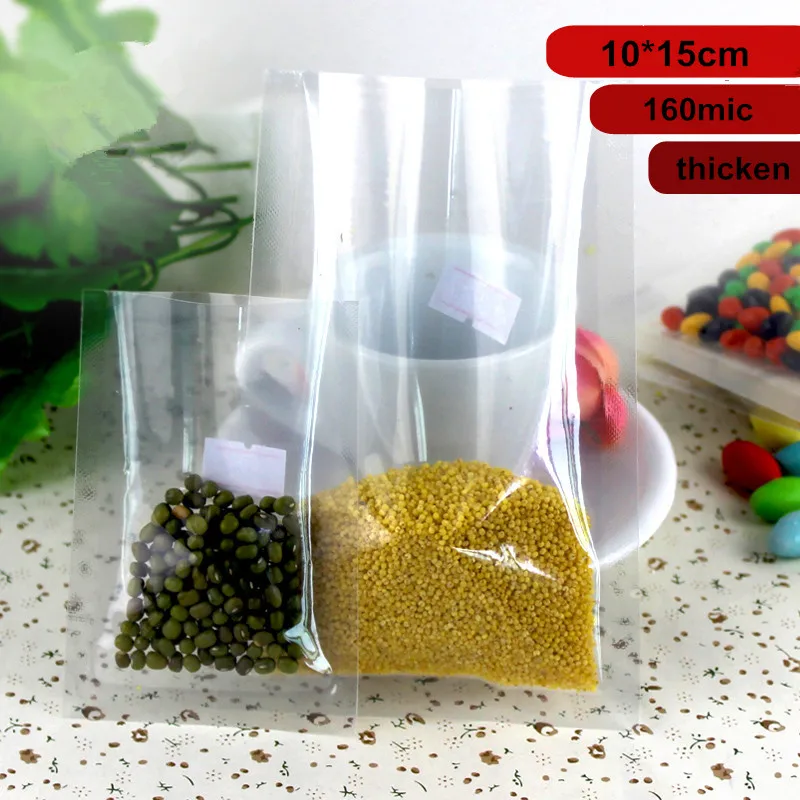 10*15cm retail food heat sealed packaging clear plastic bags