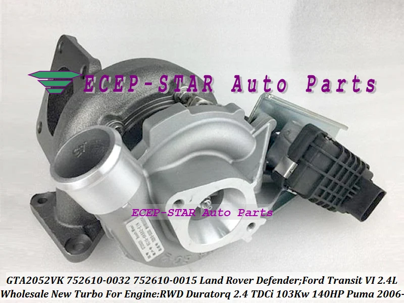 Turbo + привод GT2052V 752610 752610-5032 S 6C1Q6K682EF 6C1Q6K682EJ 1435057 для Ford Transit VI для Земля-Rover Defender 2,4 TDCi