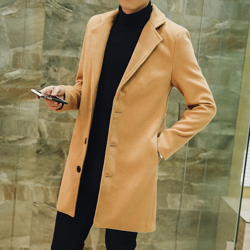 

Lapel Men's Wool & Blends Long Coats men Large Size S M L XL 2XL 3XL 4XL 5XL Blue, Red, Black, Khaki, Fashion Casual Male tops