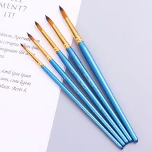 5 шт. акварель гуашь Краски кисти круглым заостренным кончиком нейлоновые кисти для рисования кистью комплект, принадлежности для живописи C26