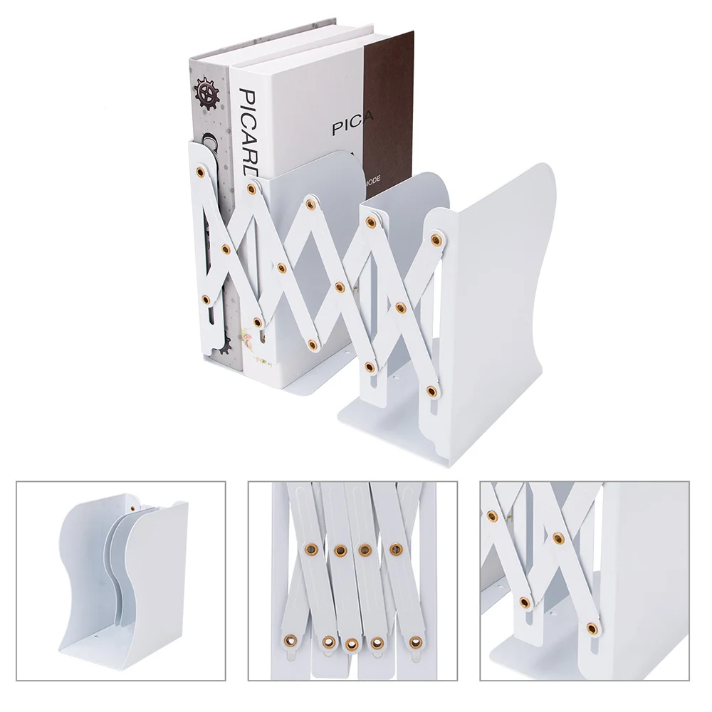 

Extensible Metal Hollow Extensible Book Stand Rack Holders Folding Document Rack Book Shelf Storage organizer home school office