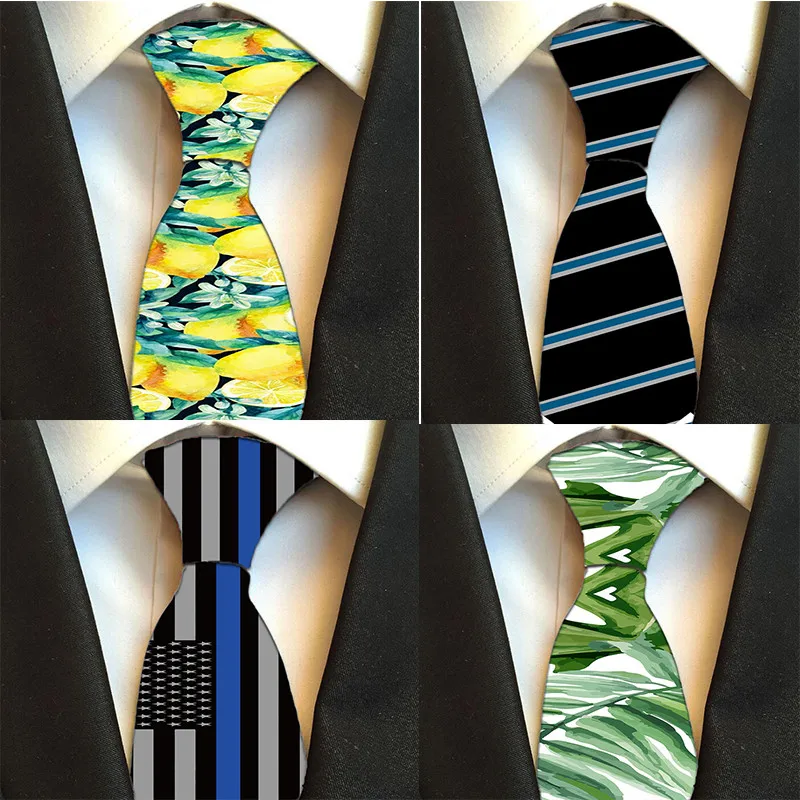 

New Printed Ties for Men Classics 8cm Necktie Cosplay Party Men's Polyester Ties gravata Wedding Accessories 8JQ-LD26