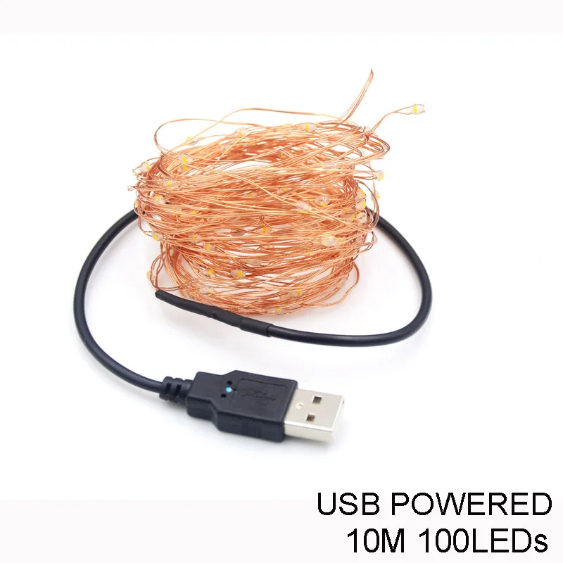 SPLEVISI 2M 3M 5M 10M usb powered /battery powered led Christmas lights copper string fairy lights garland holiday wedding decor SPLEVISI 2M 3M 5M 10M usb powered /battery powered led Christmas lights copper string fairy lights garland holiday wedding decor