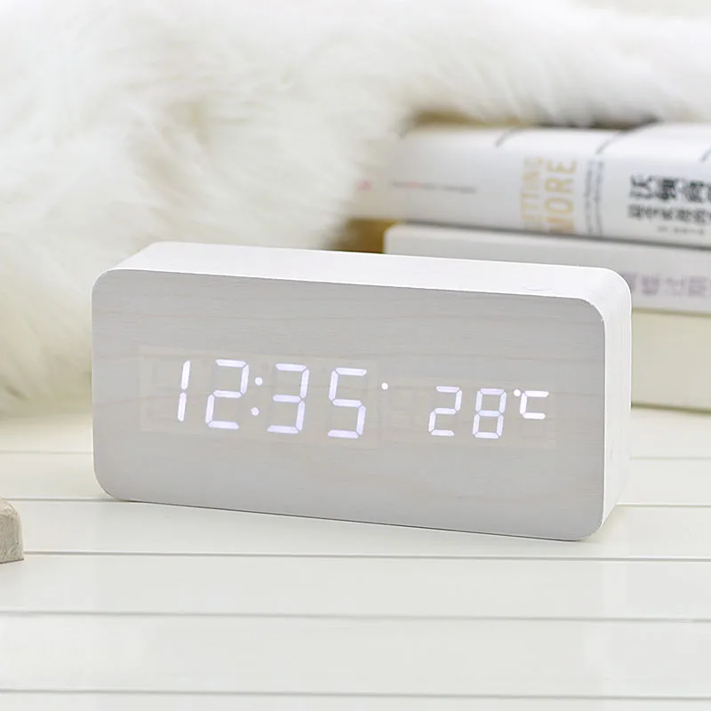 

LED Wood clock , mute luminous led electronic clock