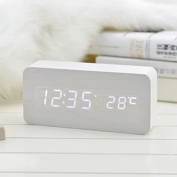 

LED Wood clock , mute luminous led electronic clock