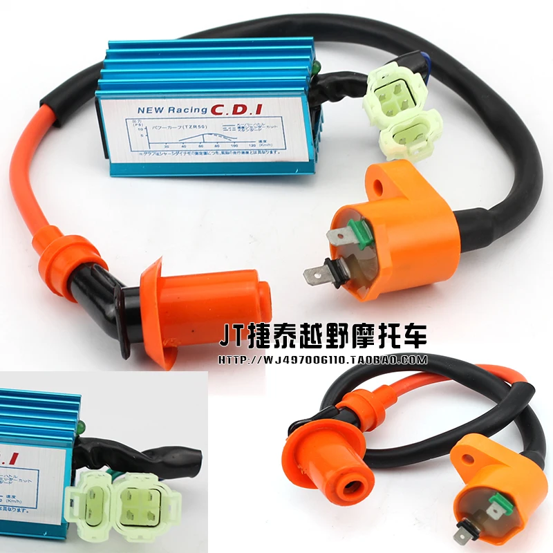 Высокопроизводительная гоночная катушка зажигания CDI 6pin набор свечей для Gy6 150cc