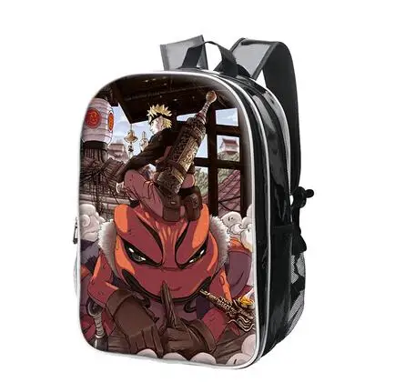 

High Q NEW FASHION anime naruto pu leather backpack preppy style travel bag