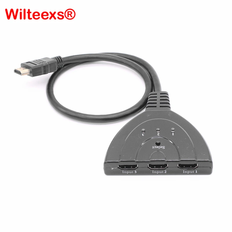 

High Quality hdmi hub 3 Port 1080P 3D HDMI Switcher Switch Splitter Hub with Cable for PC TV HDTV DVD PS3 Xbox 360 Cable box